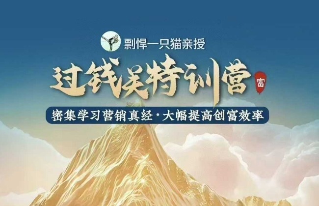 剽悍一只猫-过钱关特训营，学习营销真经 大幅度提高创富效率-梵摄网创