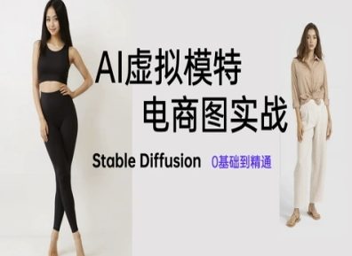 AI虚拟模特电商图实战，AI绘画Stable Diffusion 0基础到精通-梵摄网创