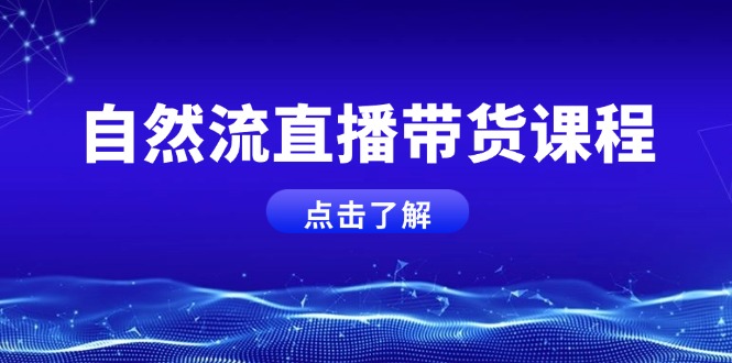 （13809期）自然流直播带货课程，结合微付费起号，打造运营主播，提升个人能力-梵摄网创