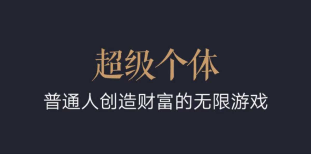 超级个体：2024-2025翻盘指南，普通人创造财富的无限游戏-梵摄网创