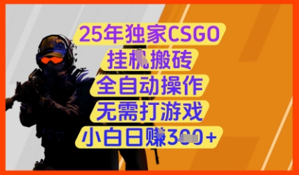 25年独家CSGO挂G搬砖，全自动操作，无需打游戏，小白日入3张+【揭秘】-梵摄网创
