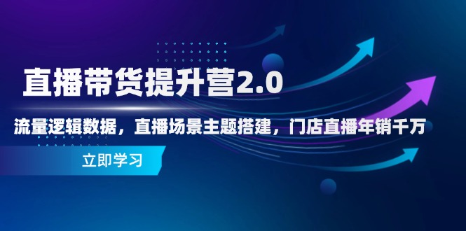 （14694期）直播带货提升营2.0：流量逻辑数据，直播场景主题搭建，门店直播年销千万-梵摄网创