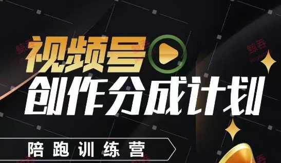 视频号创作分成计划陪跑训练营，手把手教会你如何制作视频，细水长流型项目-梵摄网创