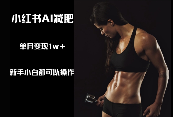 小红书AI减肥，新手小白都可以操作，单月变现1w+-梵摄网创