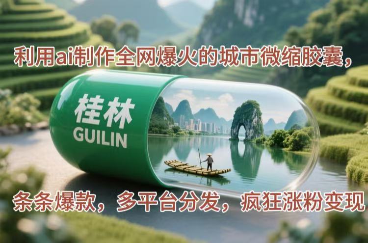 （14704期）利用ai制作全网爆火的城市微缩胶囊，条条爆款，多平台分发，疯狂涨粉变现-梵摄网创