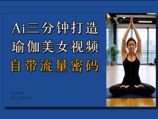 AI三分钟打造瑜伽美女视频，自带流量密码-梵摄网创