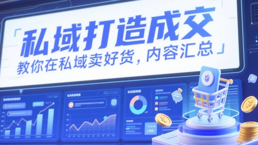 私域打造成交，教你在私域卖好货，内容汇总-梵摄网创