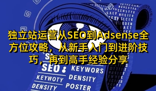 独立站运营从SEO到Adsense全方位攻略，从新手入门到进阶技巧，再到高手经验分享-梵摄网创