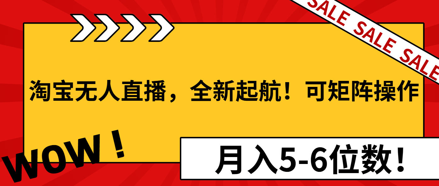 （13946期）淘宝无人直播，全新起航！可矩阵操作，月入5-6位数！-梵摄网创