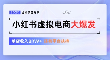 小红书虚拟电商项目，平台大力免费流量扶持，低门槛1拖3玩法-梵摄网创