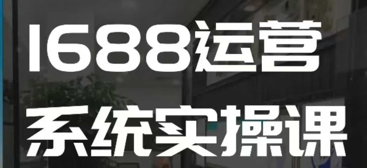 1688高阶运营系统实操课，快速掌握1688店铺运营的核心玩法-梵摄网创