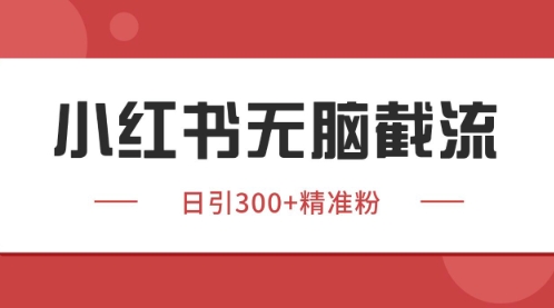 小红书只要你有同行就能获客，独家野路子获客玩法，暴力截流【揭秘】-梵摄网创