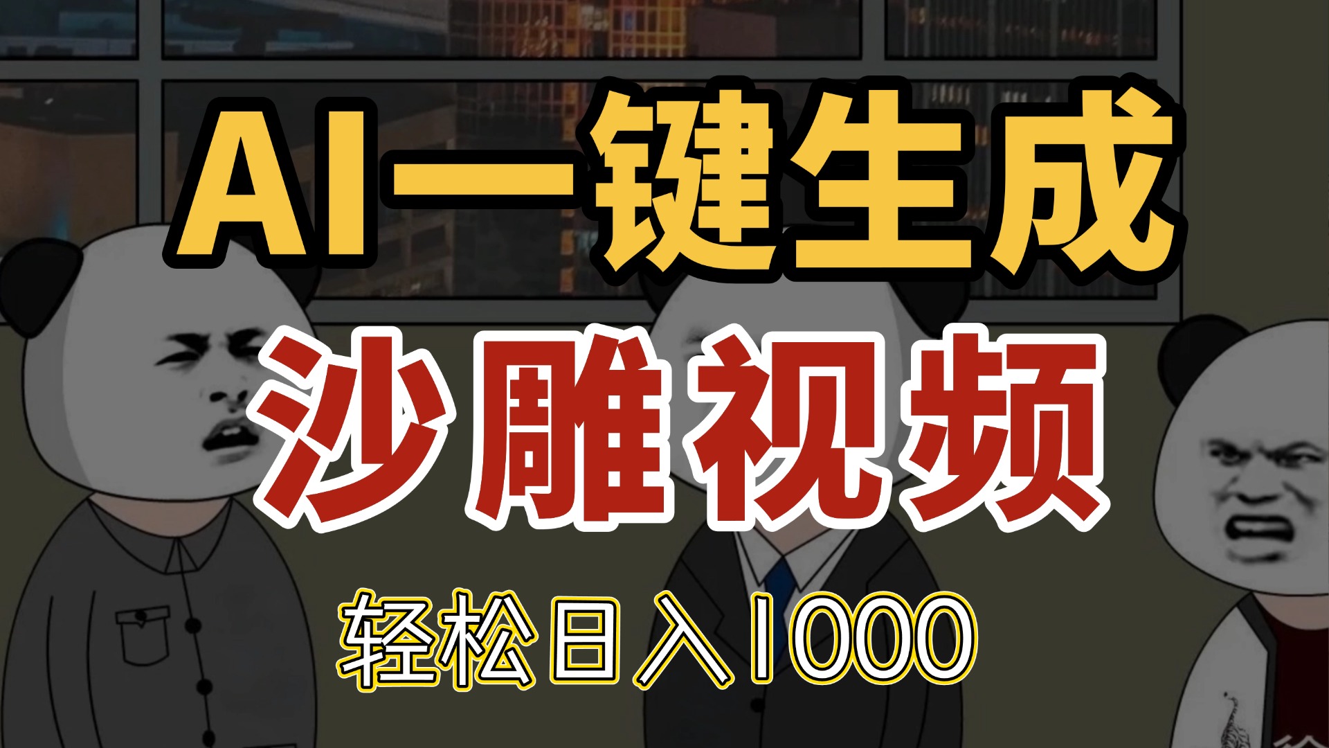 （14756期）AI一键生成沙雕视频，一条视频千万播放，轻松日入1000-梵摄网创