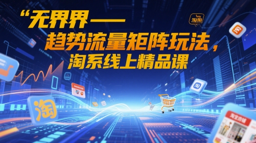 无界-趋势流量矩阵玩法，淘系线上精品课-梵摄网创