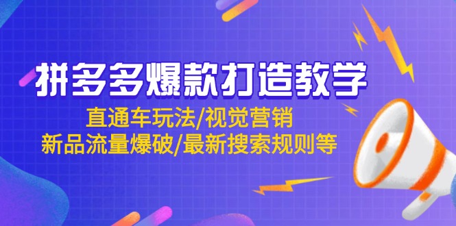 （14681期）拼多多爆款打造教学：直通车玩法/视觉营销/新品流量爆破/最新搜索规则等-梵摄网创